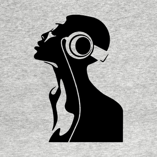 Headphone Emotions Silhoute Funny by audreyathelen